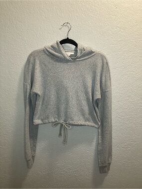 Cropped Drawstring Hoodie